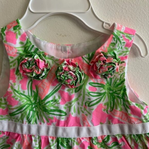 LILLY PULITZER Nibbles Carrot Bubble Dress 3-6 Months - Picture 2 of 14
